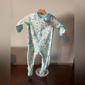 The Children's Place Blue and White Footed One Piece